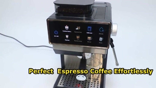 Pembuat Kopi Espresso Komersial dengan Penggiling Bawaan | Tekanan Tinggi 20 Bar untuk Kafe