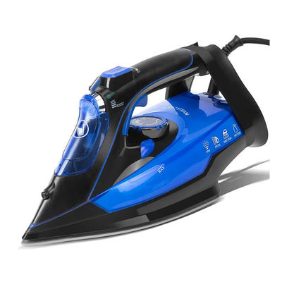 2400W Pakaian Steam Iron Dengan Keramik Soleplate Vertikal Steam Turbo