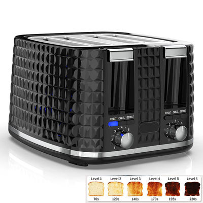 Anbolife XXL 4 irisan roti panggang logo listrik portabel roti panggang komersial roti panggang stainless steel dengan 7 pengaturan nuansa