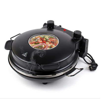Pabrik Ningbo 12 Inch Non-Stick Calzone Maker Oven Pizza di Red Home Gunakan Fast FunElectric Multi Pizza Maker