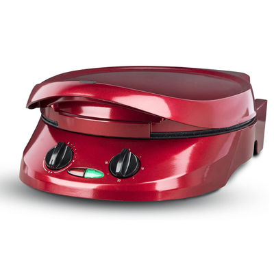 Pabrik Ningbo 12 Inch Non-Stick Calzone Maker Oven Pizza di Red Home Gunakan Fast FunElectric Multi Pizza Maker
