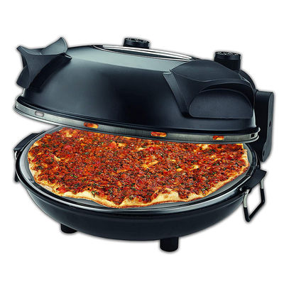 Pembuat Pizza Kontrol suhu yang dapat disesuaikan dengan jendela yang terlihat Batu khusus &amp; Baking Pan Oven Pizza Kerupuk Kerupuk