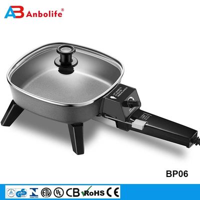 Grill listrik Anbo &amp; panci pizza anti lengket panci goreng peralatan masak