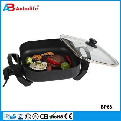 panci roti persegi panjang besi cor aluminium nampan makanan anti lengket panci pizza set panci pizza dengan tutup kaca tempered