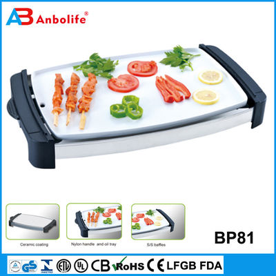 Anbo Pabrik langsung penjualan panas Non-stick bundar listrik grill pan/electric pizza pan frying pan