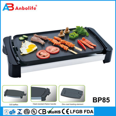 Anbo Pabrik langsung penjualan panas Non-stick bundar listrik grill pan/electric pizza pan frying pan