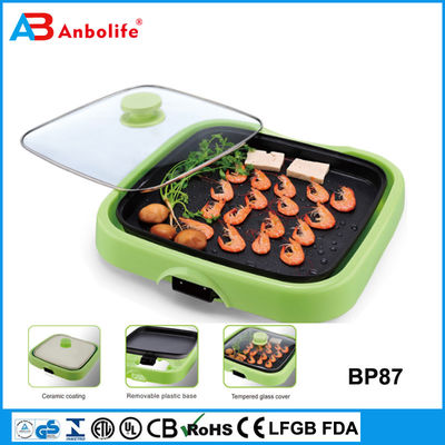 Anbo Pabrik langsung penjualan panas Non-stick bundar listrik grill pan/electric pizza pan frying pan
