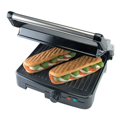 Stainless Steel Electric Grill sandwich press panini grill dengan perangkat miring