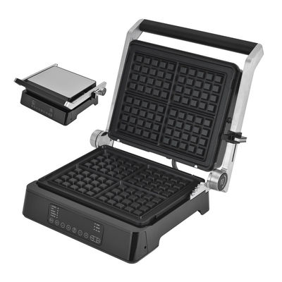 Stainless Steel Electric Grill sandwich press panini grill dengan perangkat miring