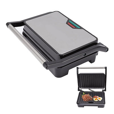 Panini Press Sandwich Maker Nonstick Surface Double Heater Stainless Steel Breakfast Maker Contact Grill Keju Telur Bacon Steak