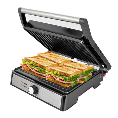 Piring yang bisa dilepas BBQ Panini Press Grill Griddle Grill dalam ruangan tanpa asap layar sentuh LED Grill kontak digital