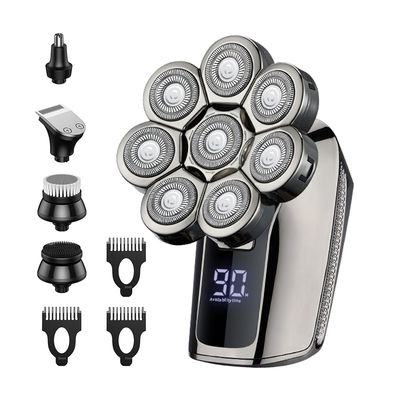 PRO Pencukur Kepala Untuk Pria 9D 6 In 1 Cordless Rechargeable LED Display Pencukur Kepala