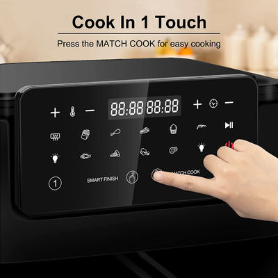 Oil Free Dual Zone Air Fryer 9L Besar Untuk Keluarga Dengan 2 Laci 10 Preset 2400W Low Fat