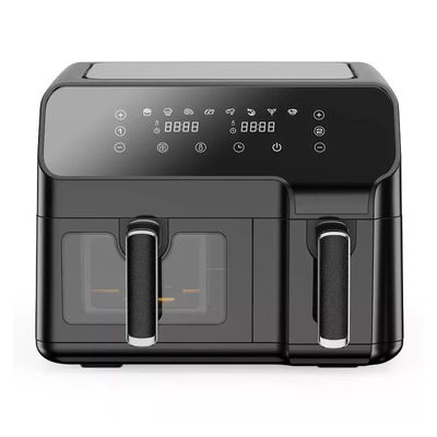 9L Air Fryer 8L Dengan 2 Basket / Zona Tampilan Jendela Kontrol Digital Cerdas