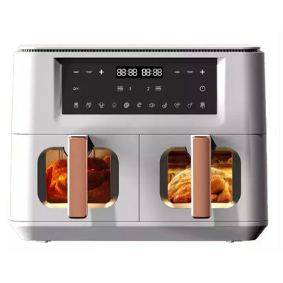 9L Air Fryer 8L Dengan 2 Basket / Zona Tampilan Jendela Kontrol Digital Cerdas