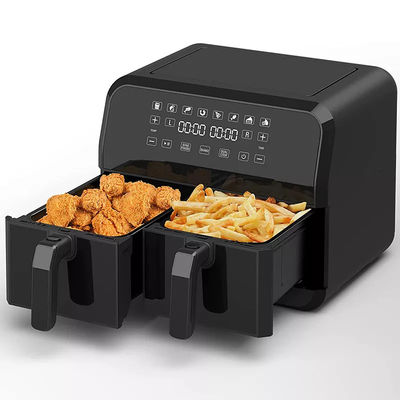 Besar 9L Dual Air Fryer Dengan 10 In 1 Touch Presets Dua Zona Teknologi