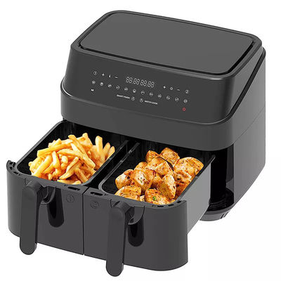 Besar 9L Dual Air Fryer Dengan 10 In 1 Touch Presets Dua Zona Teknologi