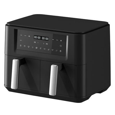 9L 2000W Smart Air Fryer Digital Double Basket dengan jendela yang terlihat