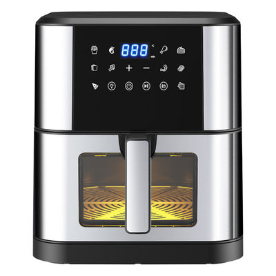 7L Dengan Jendela Stainless Steel Air Fryer Oven Led Layar Sentuh Untuk 12 Preset Mudah Bersih 1800w Rumah