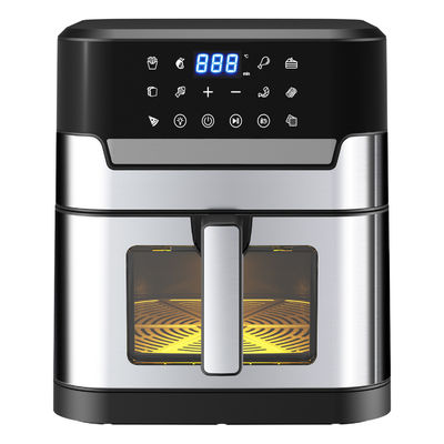 7L Dengan Jendela Stainless Steel Air Fryer Oven Led Layar Sentuh Untuk 12 Preset Mudah Bersih 1800w Rumah