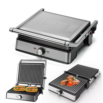 Barbecue Custom Detachable Electric Grill Machine Panini Komersial 2 Dalam 1