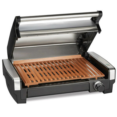 4 Slice Indoor BBQ Panini Electric Press Grill Dengan Kontrol Suhu Dan Waktu