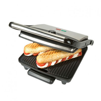 Knob Contact Electric Press Grill 2 Slice Mini Auto Panini Dengan Permukaan Ultra Nonstick