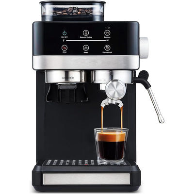 Mesin Kopi Espresso Listrik Profesional Pompa Tekanan 15/20bar Cappuccino Latte Grinder Dibuat dari Plastik yang awet