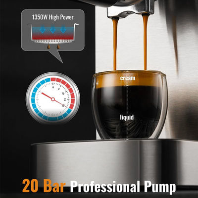 20 Bar Italian Espresso Maker Smart Coffee Makers Cappuccino Mesin Kopi Espresso Dengan Susu