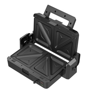 1200W Grill kontak yang bisa dilepas 3 piring 105 180 derajat suhu terbuka menyesuaikan tombol listrik PTFE Non-stick untuk BBQ rumah tangga