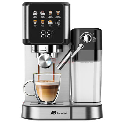 Kontrol layar sentuh Anbo Mesin cappuccino otomatis 20 bar