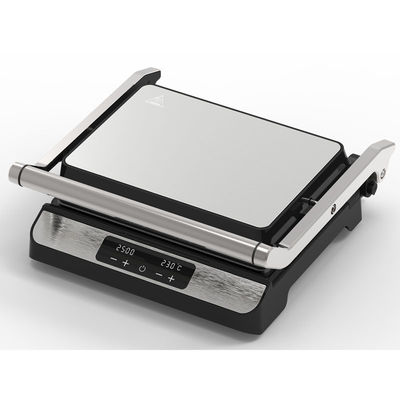 2000W Electric Digital Big Contact BBQ Grill Tanpa Asap Peralatan Masakan Rumah Patah 4/6 Slice Panini Maker