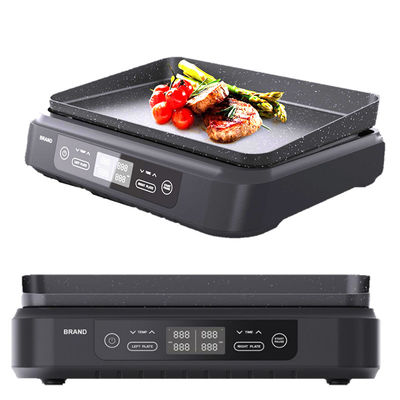 Pembuat Crepe Listrik Reversibel Dengan Tombol Termostat Untuk Penggunaan Rumah Tangga Bahan PTFE Non Stick Untuk Makanan Berbeda
