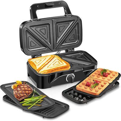 Pembuat Crepe Listrik Reversibel Dengan Tombol Termostat Untuk Penggunaan Rumah Tangga Bahan PTFE Non Stick Untuk Makanan Berbeda