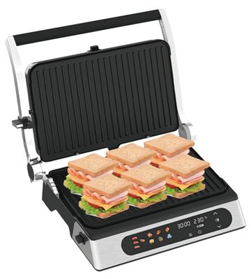 Rating Efisiensi Energi Listrik Kelas A 2200w Waffle Panini Maker 1 Tahun Garansi