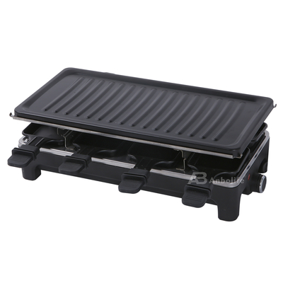 Anbolife 1500W Electric Raclette Grill dengan permukaan anti lengket