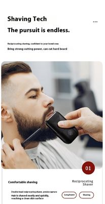 Pencukur Elektrik Bilah Ganda Bertenaga 5V dengan Rumah Plastik untuk Mencukur Tubuh Pria