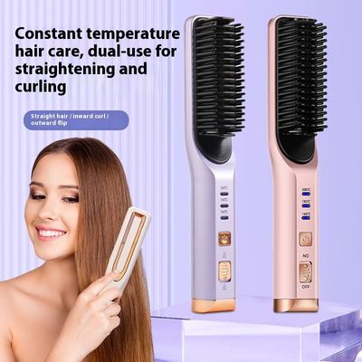 ANBOLIFE Wireless Rechargeable Mini Hair Straightener dengan Plat Keramik untuk penggunaan rumah
