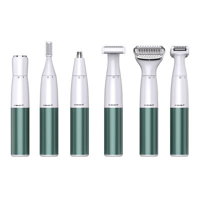 6-in-1 Multifunctional Wanita Shaver Epilator Set dengan 1200mAh Baterai Stainless Steel Blade dan Gratis suku cadang