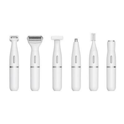 Enam-dalam-Satu Multifunctional Electric Shaver Set dengan USB Charging sepenuhnya tahan air untuk mengiris alis dan penggunaan rumah tangga