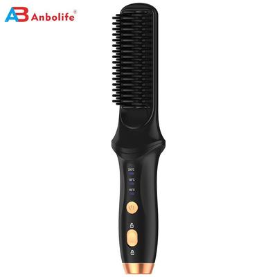 USB Rechargeable Cordless Hair Straightener Brush dengan 38W Power dan 1-3h Charging Time untuk Styling Mudah