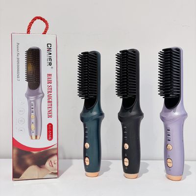 USB Rechargeable Cordless Hair Straightener Brush dengan 38W Power dan 1-3h Charging Time untuk Styling Mudah