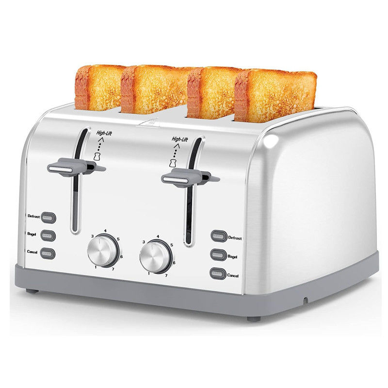Anbolife XXL 4 irisan roti panggang logo listrik portabel roti panggang komersial roti panggang stainless steel dengan 7 pengaturan nuansa