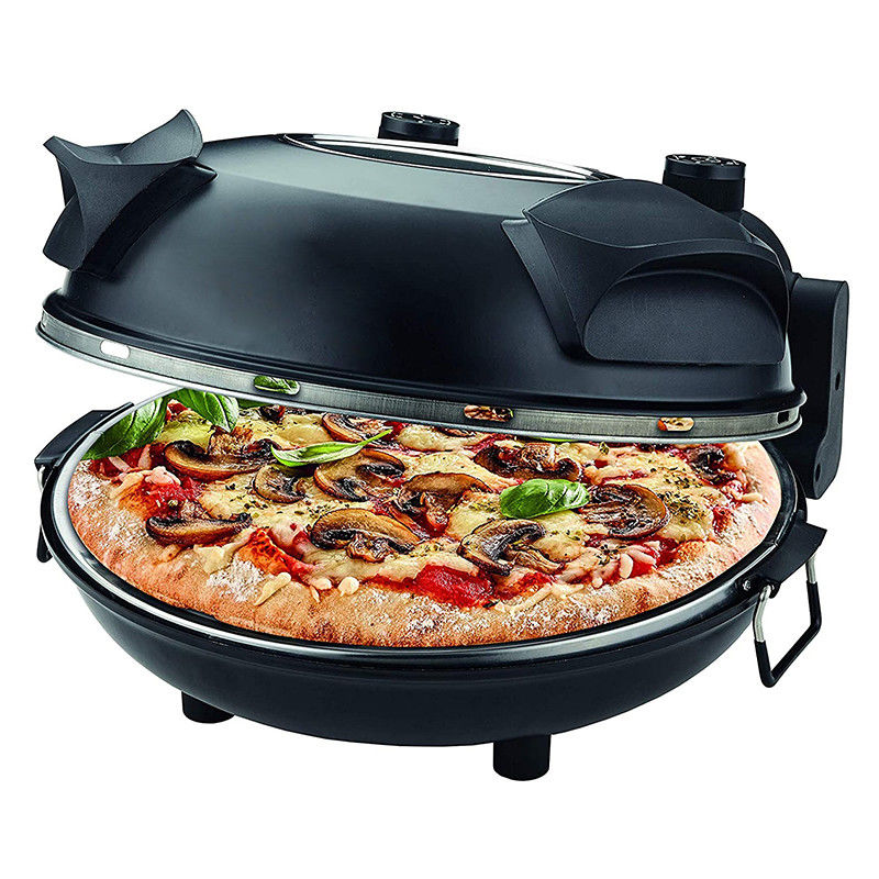 Pembuat Pizza Kontrol suhu yang dapat disesuaikan dengan jendela yang terlihat Batu khusus &amp; Baking Pan Oven Pizza Kerupuk Kerupuk