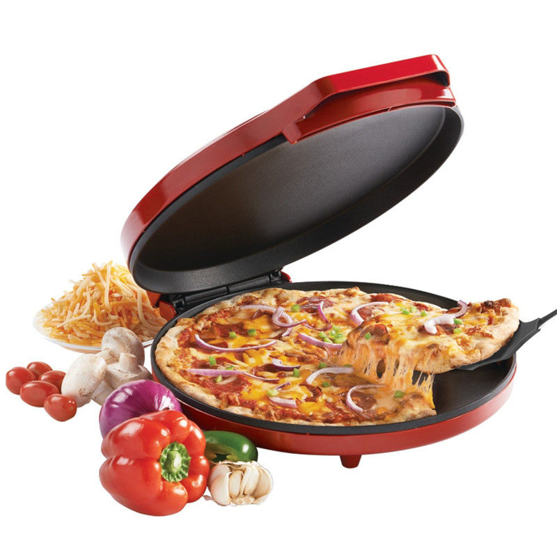 Bulat Non-stick Hard Anodized Coating Electric Pizza Pan DIY Food Oven Aluminium Alloy Pizza Pan of High Quality Frying Pizza Pan