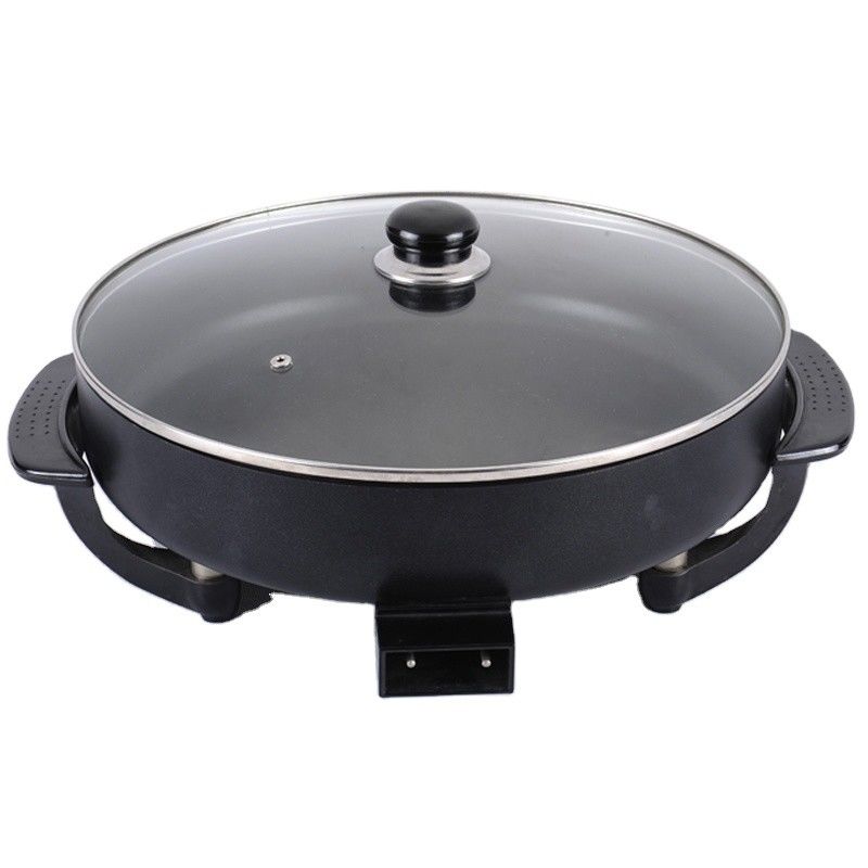 Anbo non-stick round electric grill pan/electric aluminum pizza pan untuk peralatan rumah tangga