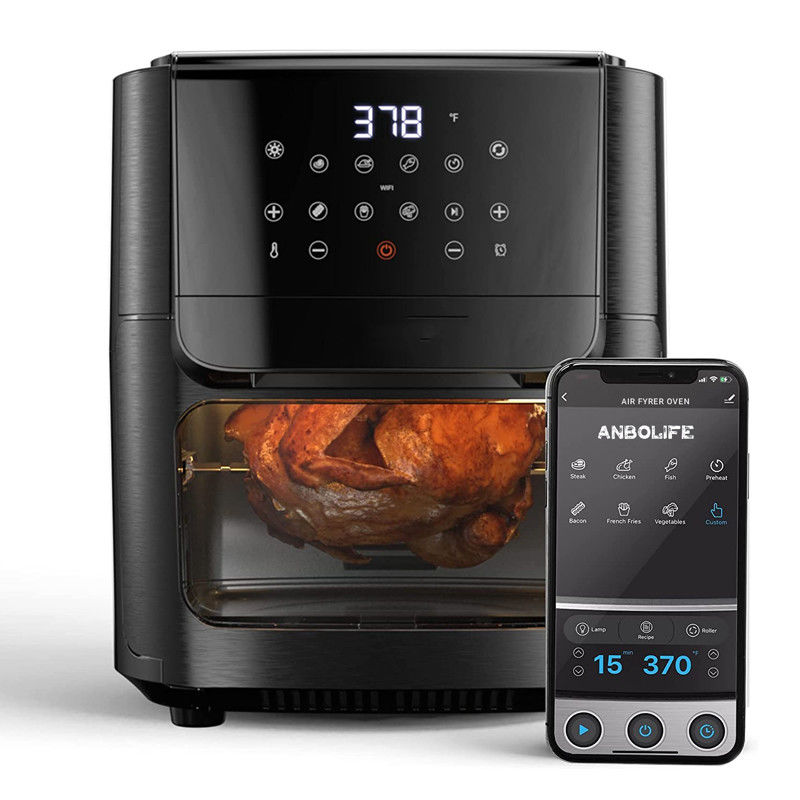 1800W White Air Fryer Oven 12 Liter Digital Air Fryer Oil Free Wtih Wifi Tuya