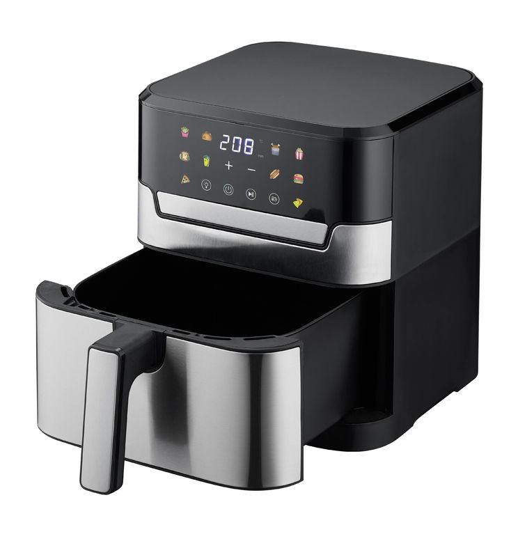 6L 7L Pilihan Sehat Digital Air Fryer Pemanasan Cerdas Cepat Baja Rostless Oil Free Electric