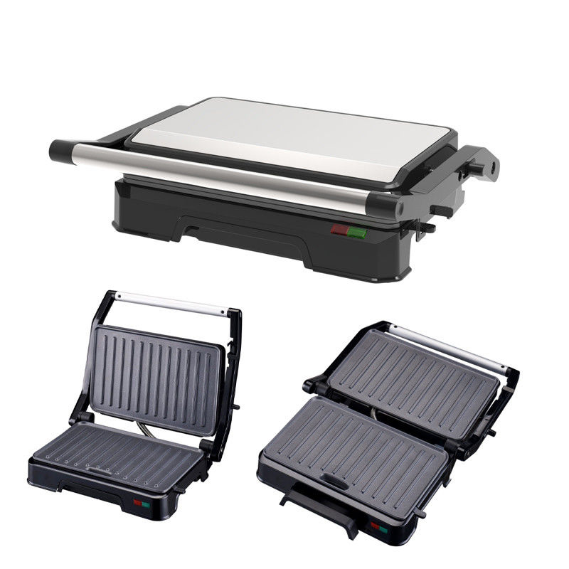 Knob Contact Electric Press Grill 2 Slice Mini Auto Panini Dengan Permukaan Ultra Nonstick