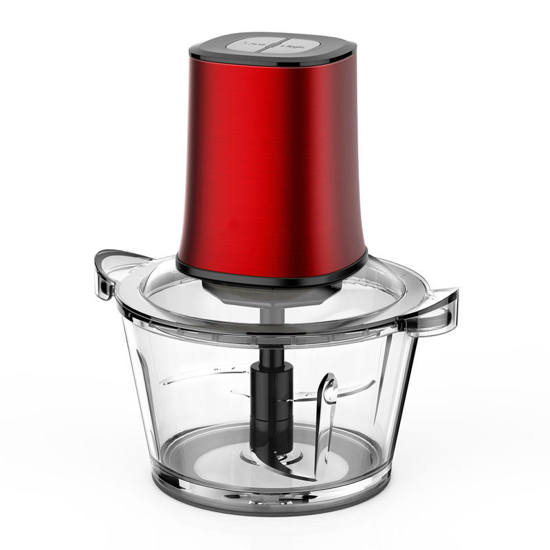 400 Watt Electric Food Chopper Penggiling Daging 2.5L Glass Bowl Daging Sayuran Buah 2 Kecepatan